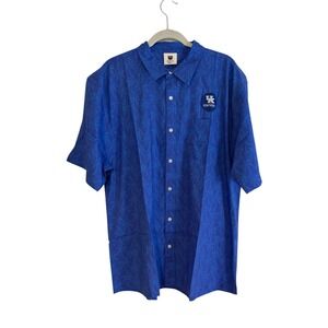 Wes and Willy Kentucky Palm SS Shirt Blue Moon XXL Mens NEW 2256KY Wildcats
